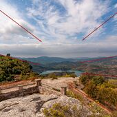 Führende Linie mit Pfeilen